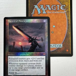 Sword of Sinew and Steel Retro Frame Foil