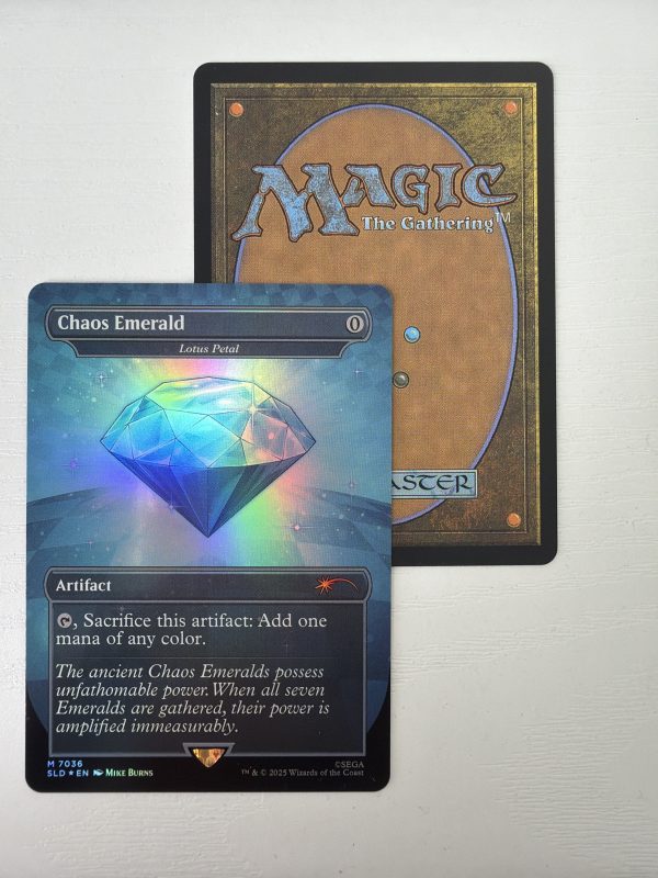 Chaos Emerald Cyan Sonic Secret Lair Lotus Petal 7036 Foil TL31