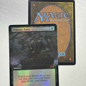 Demonic Tutor Box Topper Borderless Foil BX20