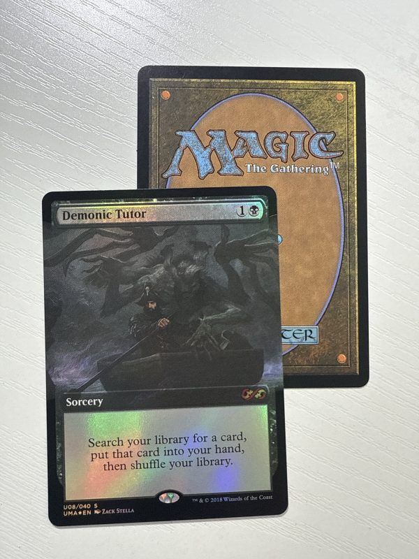 Demonic Tutor Box Topper Borderless Foil BX20