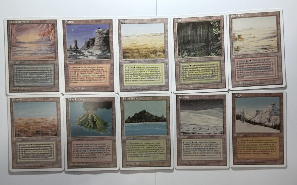 Bundle H French White Border Dual Land Lot of 10