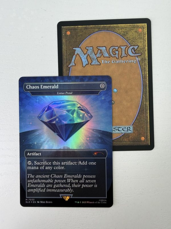 Chaos Emerald Blue Sonic Secret Lair Lotus Petal 7033 Foil TL31