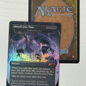 Absorb into Time Temporal Extortion Borderless Secret Lair Foil BX01