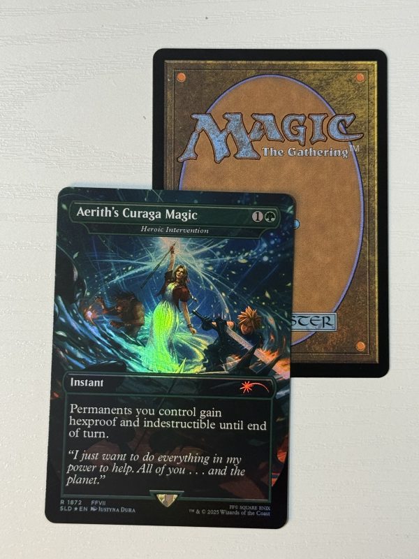 Aerith’s Curaga Magic Heroic Intervention Borderless Secret Lair Foil BX01