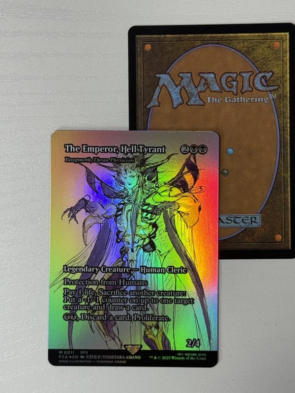 The Emporer, Hell-Tyrant Yawgmoth, Thran Physician Borderless Foil BX02